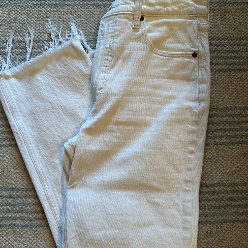 Abercrombie & Fitch Cream High Rise Jeans